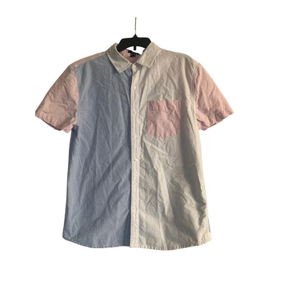GUC Forever 21 Men Short Sleeve Casual Button Down Shirt Summer Size XL - Picture 1 of 4